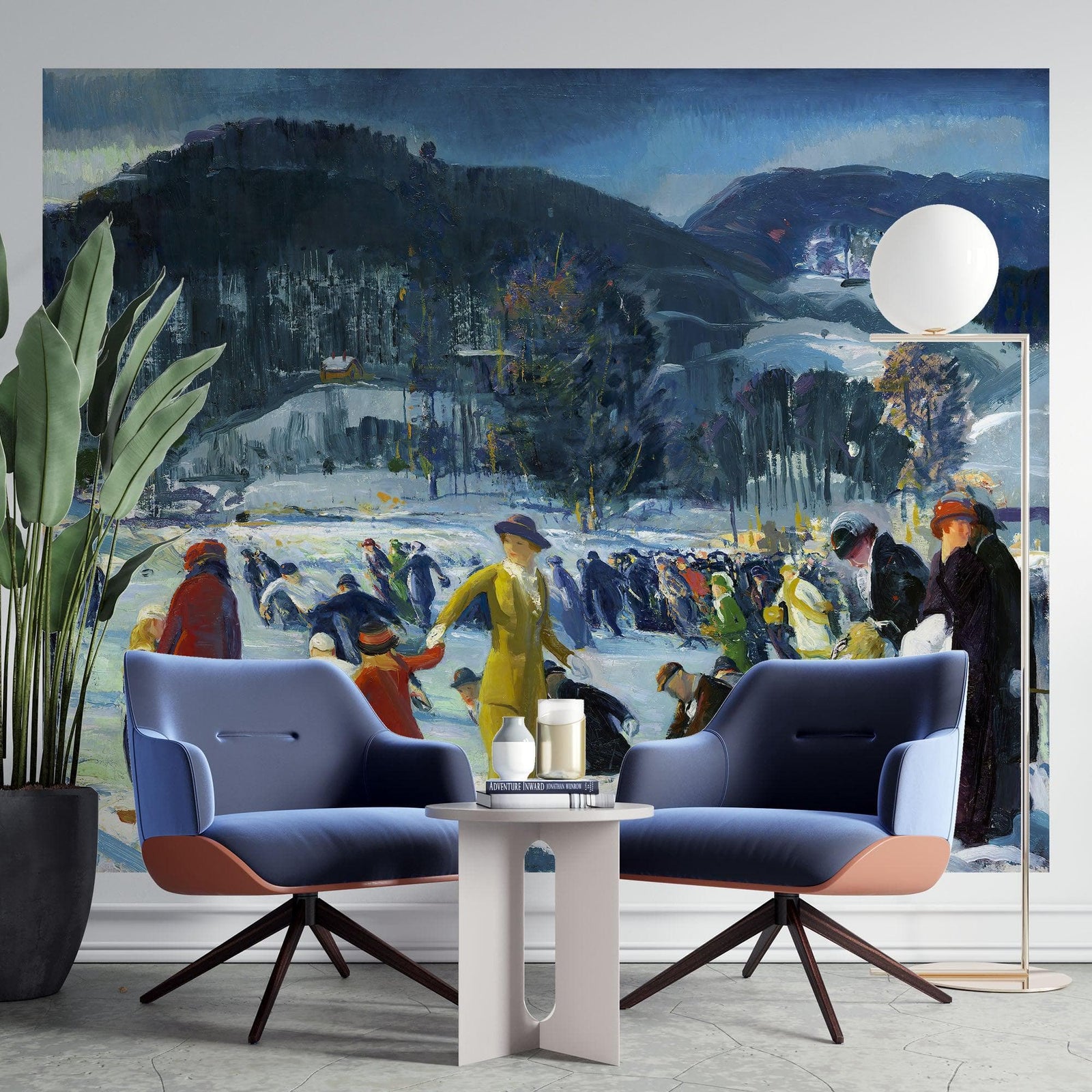Mural de pared con la famosa pintura 