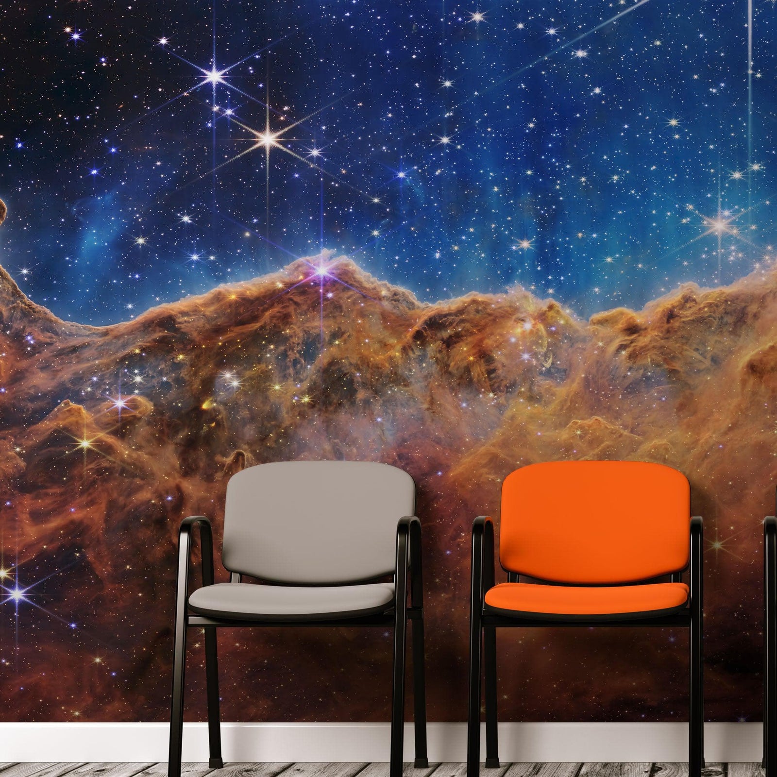Acantilados cósmicos en la nebulosa Carina (imagen NIRCam) de la NASA, la ESA, la CSA y el STScI. Mural de pared espacial Galaxy Nebula | Papel tapiz autoadhesivo. N.° 6421