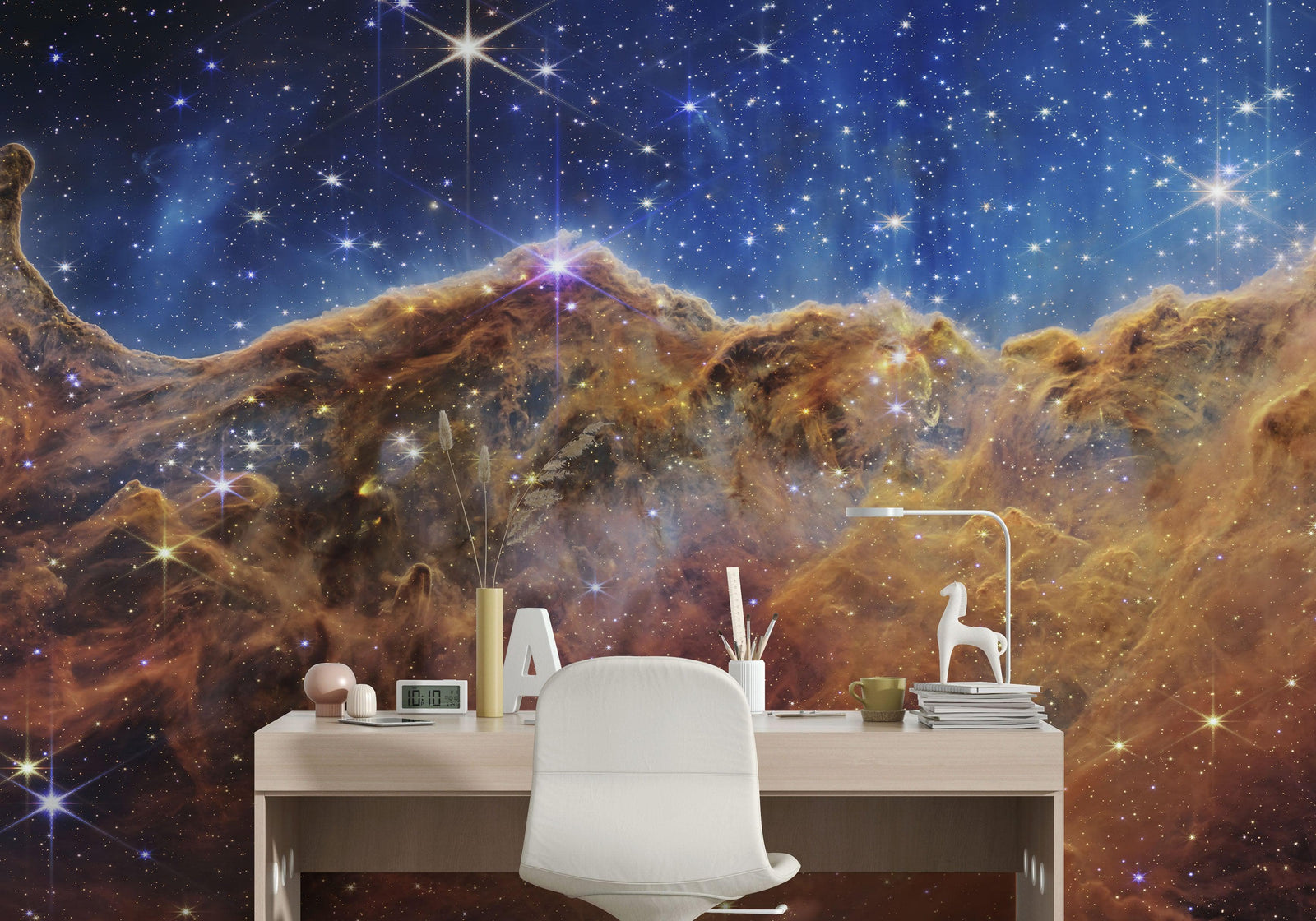 Acantilados cósmicos en la nebulosa Carina (imagen NIRCam) de la NASA, la ESA, la CSA y el STScI. Mural de pared espacial Galaxy Nebula | Papel tapiz autoadhesivo. N.° 6421
