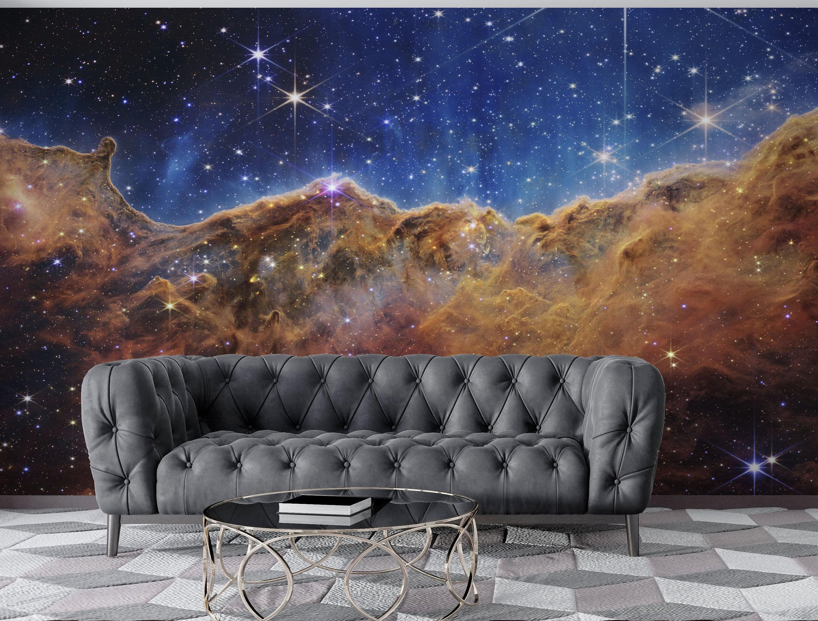 Acantilados cósmicos en la nebulosa Carina (imagen NIRCam) de la NASA, la ESA, la CSA y el STScI. Mural de pared espacial Galaxy Nebula | Papel tapiz autoadhesivo. N.° 6421
