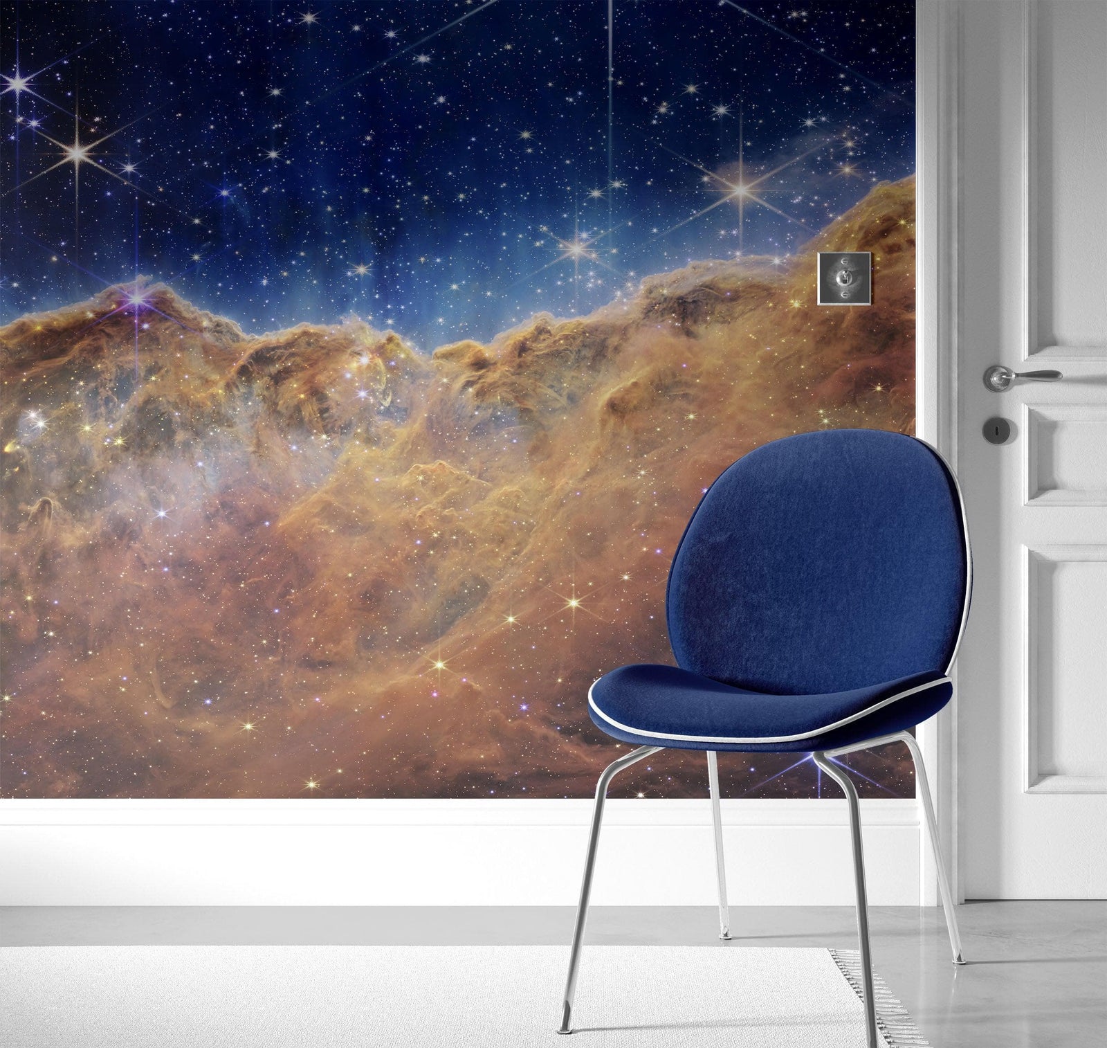 Acantilados cósmicos en la nebulosa Carina (imagen NIRCam) de la NASA, la ESA, la CSA y el STScI. Mural de pared espacial Galaxy Nebula | Papel tapiz autoadhesivo. N.° 6421
