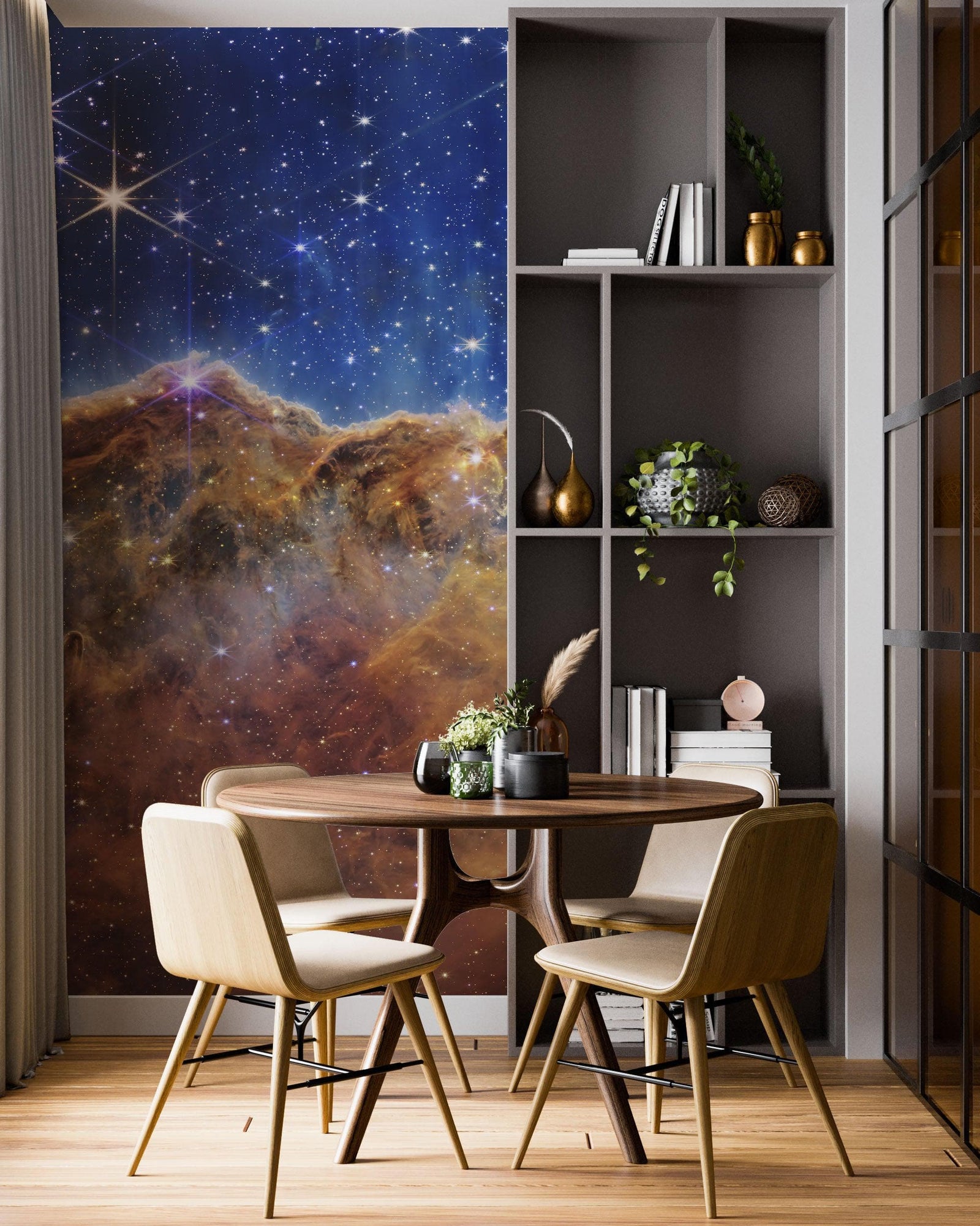 Acantilados cósmicos en la nebulosa Carina (imagen NIRCam) de la NASA, la ESA, la CSA y el STScI. Mural de pared espacial Galaxy Nebula | Papel tapiz autoadhesivo. N.° 6421