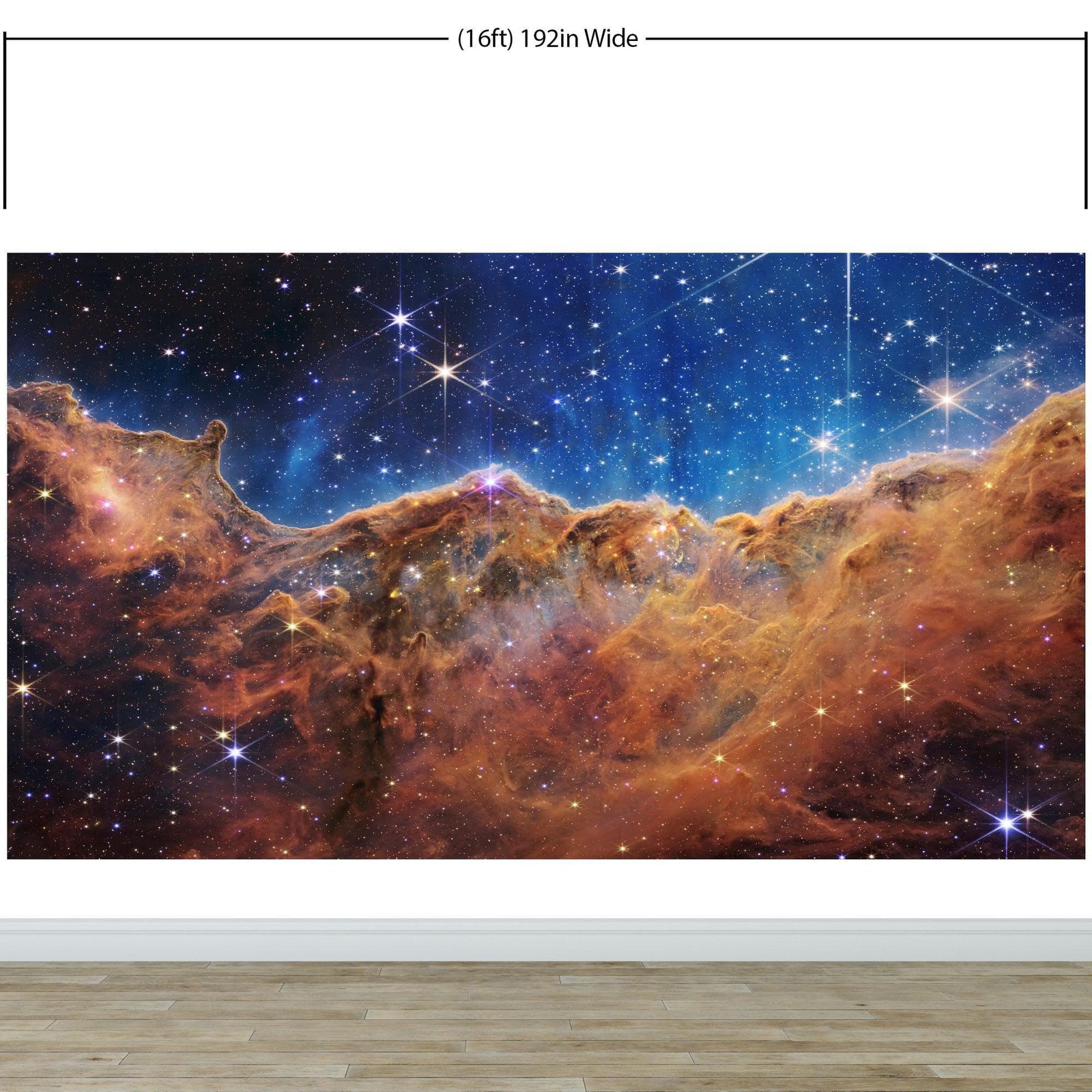 Acantilados cósmicos en la nebulosa Carina (imagen NIRCam) de la NASA, la ESA, la CSA y el STScI. Mural de pared espacial Galaxy Nebula | Papel tapiz autoadhesivo. N.° 6421