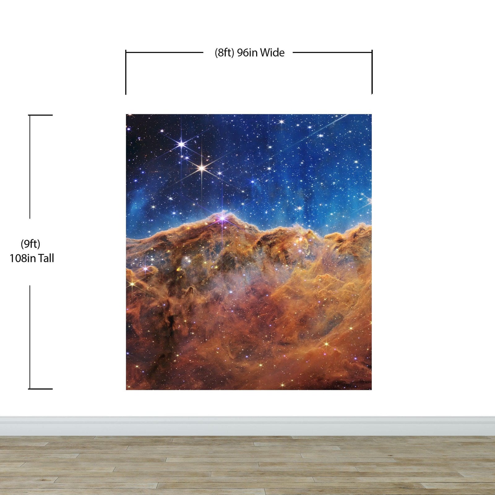 Acantilados cósmicos en la nebulosa Carina (imagen NIRCam) de la NASA, la ESA, la CSA y el STScI. Mural de pared espacial Galaxy Nebula | Papel tapiz autoadhesivo. N.° 6421
