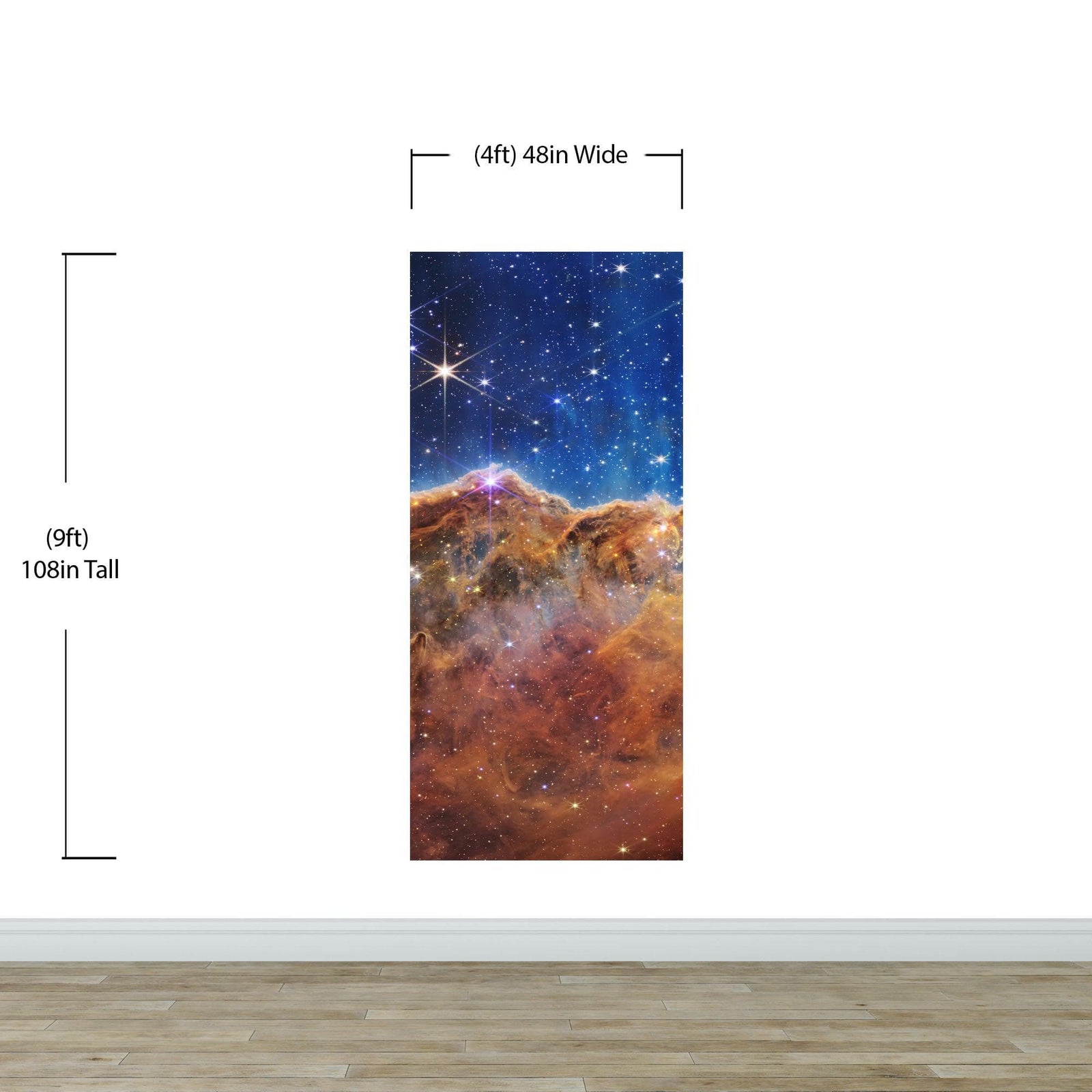 Acantilados cósmicos en la nebulosa Carina (imagen NIRCam) de la NASA, la ESA, la CSA y el STScI. Mural de pared espacial Galaxy Nebula | Papel tapiz autoadhesivo. N.° 6421