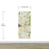 Mural de pared con flores botánicas. Ilustración a lápiz de color de un jardín de flores. Papel tapiz autoadhesivo. Flores botánicas del paraíso y hojas sobre fondo negro. #6426