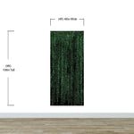 Mural de pared con líneas de código en estilo Matrix de computadora. Decoración de ciencia ficción. #6430