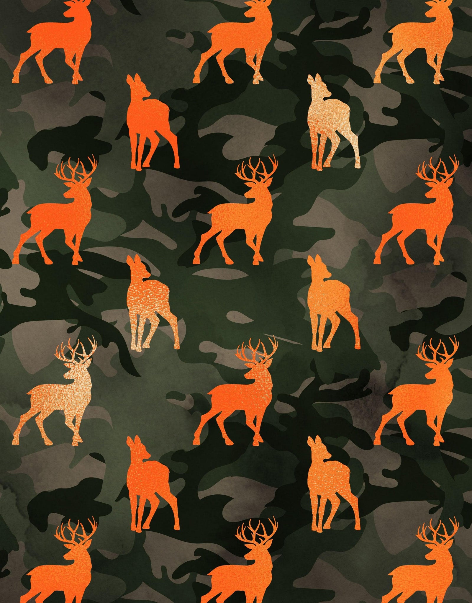 Mural de pared con silueta de ciervo y camuflaje. Decoración para el hogar con temática militar y cazadores. Papel tapiz autoadhesivo. N.º 6436