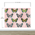 Mural de pared con estampado de mariposas grandes sobre fondo rosa. Decoración para dormitorio, habitación infantil y hogar. Papel tapiz autoadhesivo. N.º 6441