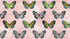 Mural de pared con estampado de mariposas grandes sobre fondo rosa. Decoración para dormitorio, habitación infantil y hogar. Papel tapiz autoadhesivo. N.º 6441