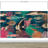 Mural de pared vintage retro con temática marina submarina. Papel tapiz autoadhesivo con temática de playa, náutica y vida marina. N.º 6442