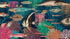Mural de pared vintage retro con temática marina submarina. Papel tapiz autoadhesivo con temática de playa, náutica y vida marina. N.º 6442