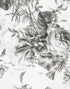 Mural de pared con ilustración de flores vintage. Papel pintado autoadhesivo en blanco y negro. N.º 6443