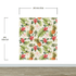 Mural de pared con ambiente tropical de piña. Papel tapiz autoadhesivo con temática hawaiana. Decoración con temática de ambiente paradisíaco. N.º 6447