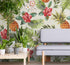 Mural de pared con ambiente tropical de piña. Papel tapiz autoadhesivo con temática hawaiana. Decoración con temática de ambiente paradisíaco. N.º 6447