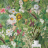 Mural de pared con jardín botánico y vegetación. Ilustración con lápices de colores de papel tapiz despegable y adhesivo de jardín de flores. Fondo de hojas y flores botánicas de selva tropical. #6449