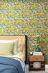 Mural de pared con fondo de flores amarillas. #6456