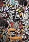 Mural de pared con arte de grafiti. Obra de arte callejero con temática urbana. N.º 6462