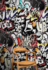 Mural de pared con arte de grafiti. Obra de arte callejero con temática urbana. N.º 6462