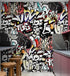 Mural de pared con arte de grafiti. Obra de arte callejero con temática urbana. N.º 6462