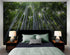 Mural de pared con un bosque de bambúes altos. Fondo de pantalla de paz, serenidad y zen. #6463