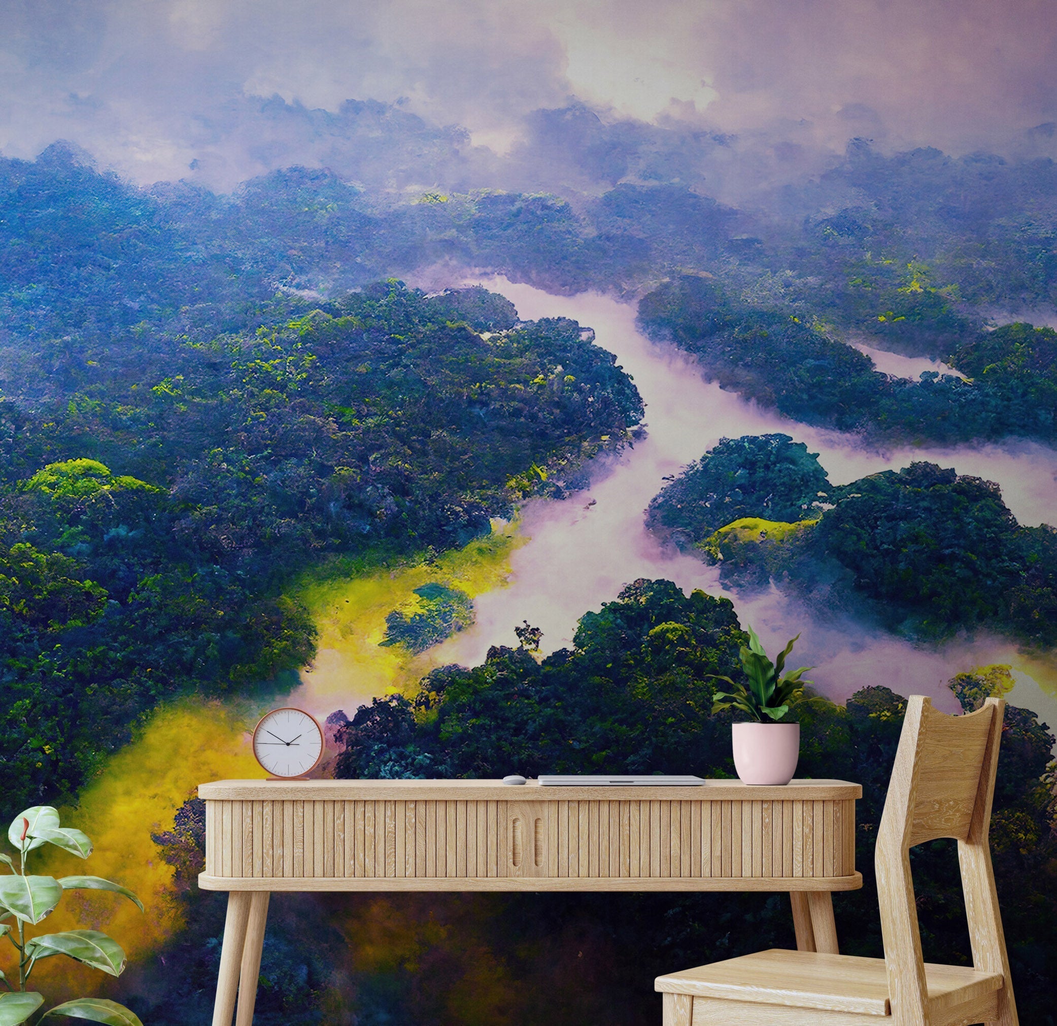 Mural de pared con imagen de selva tropical. N.º 6475