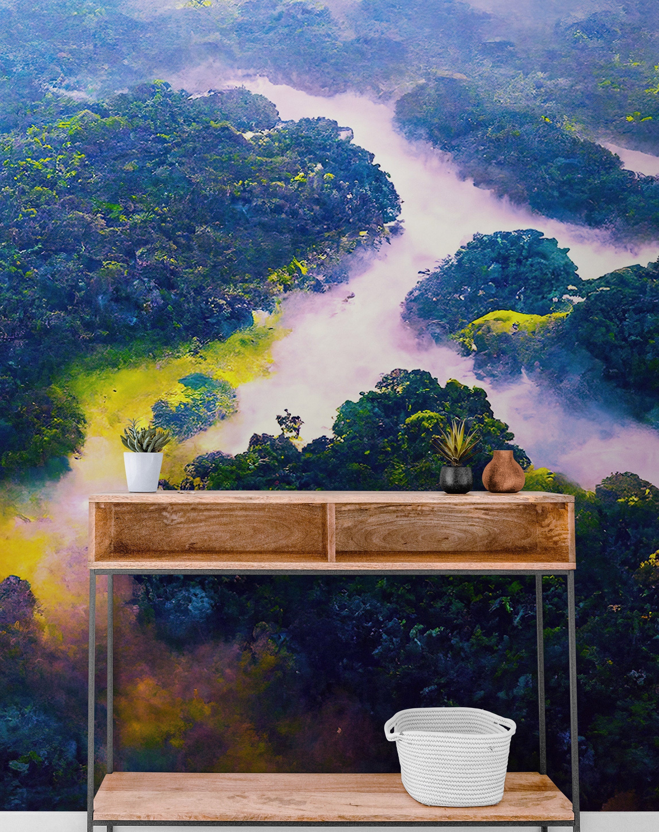 Mural de pared con imagen de selva tropical. N.º 6475