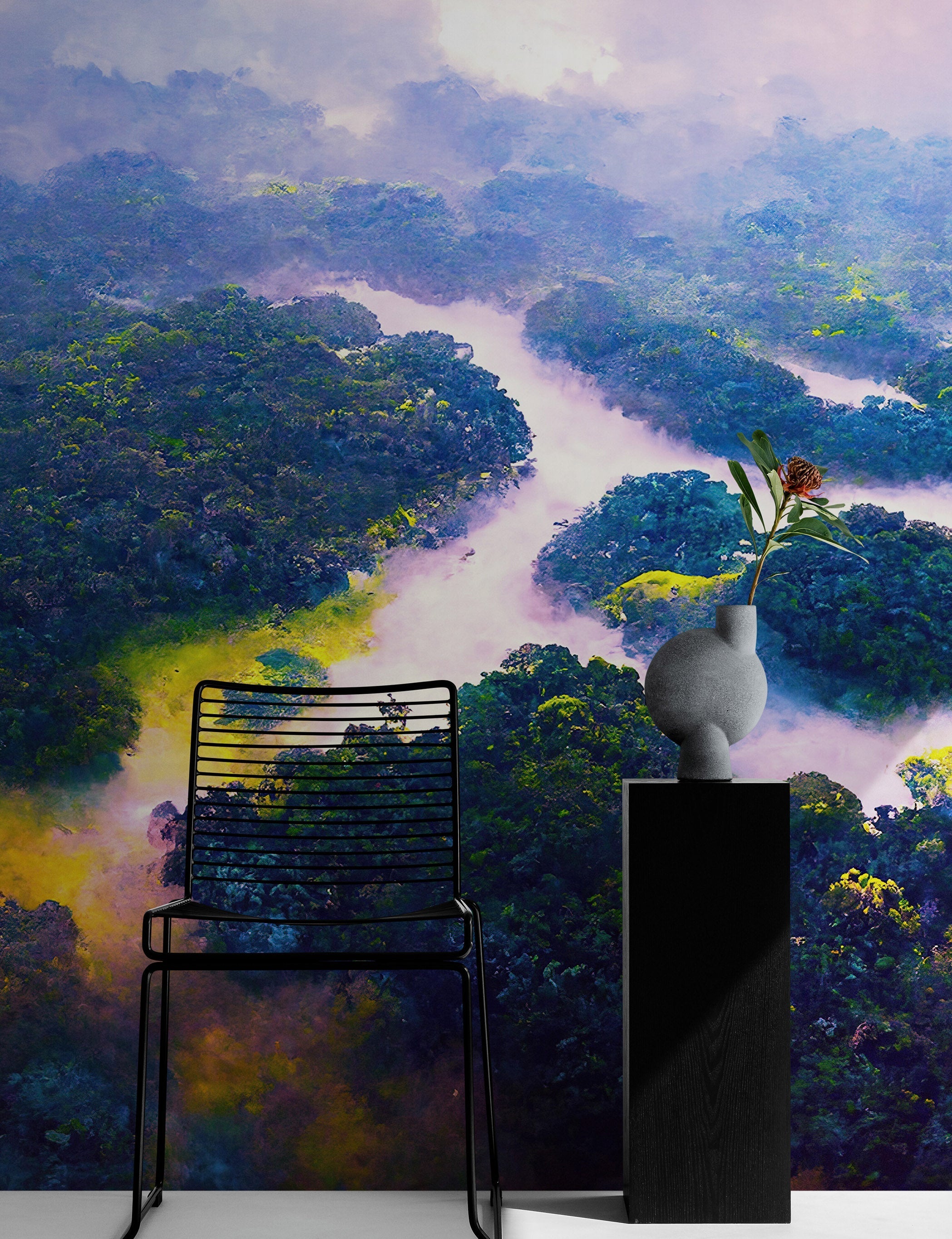 Mural de pared con imagen de selva tropical. N.º 6475