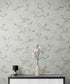 Mural de pared con diseño de magnolia blanca, papel pintado autoadhesivo. N.º 6477