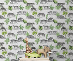 Mural de pared con estampado de tigre y leopardo. Estampado de animales de safari. #6478