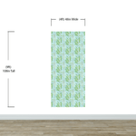 Eucalyptus Wallpaper. Farmhouse Decor Peel and Stick Wall Mural. Blue and Green Colors. #6482