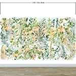 Papel pintado de eucalipto en acuarela de colores pastel. #6483 
