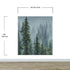 Mural de pared con naturaleza, selva tropical, paisaje de bosque brumoso. #6494 