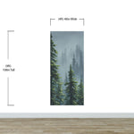 Mural de pared con naturaleza, selva tropical, paisaje de bosque brumoso. #6494 