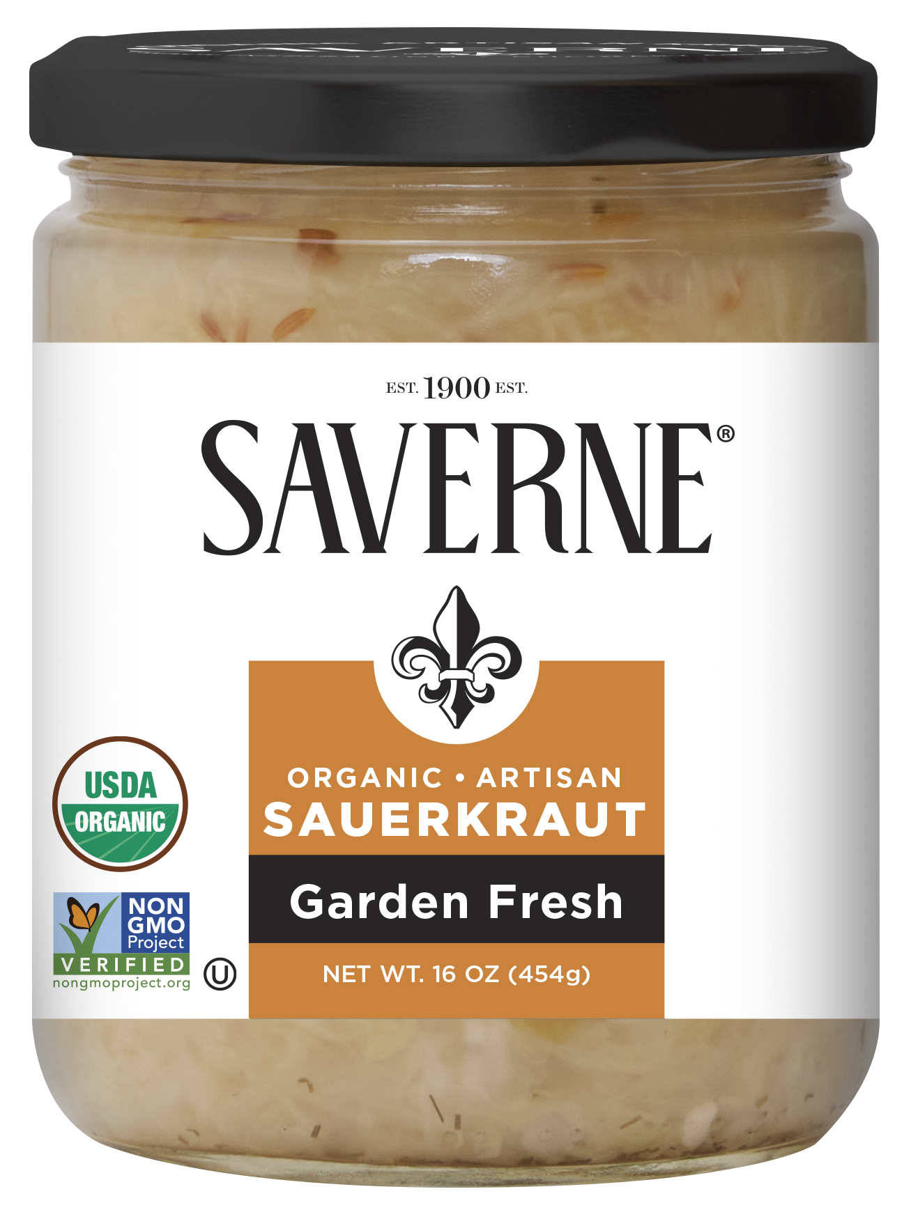 Saverne - Chucrut orgánico, 473 g (paquete de 6) - Sin gluten y kosher