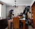 Pintura de acuarela de un caballo al galope. Mural de pared autoadhesivo de vaquero. N.º 6500