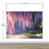 Mural de pared Bosque encantado con cerezo en flor rosa. #6504 
