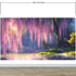 Mural de pared Bosque encantado con cerezo en flor rosa. #6504 