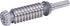 Metallic gear or shaft component on a white background