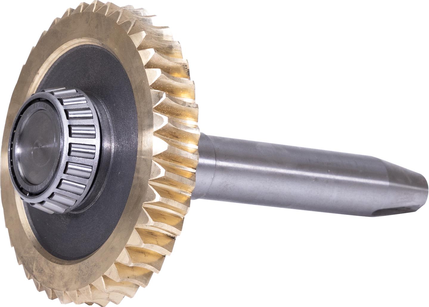 Gear with a shaft on a white background