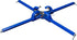Blue metal frame with four arms on a white background
