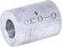 Metal pipe fitting with threading on a white background