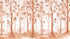 Papel tapiz de bosque de vivero en tonos sepia. Mural de pared con bosque de abedules en acuarela. #6526 