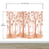 Papel tapiz de bosque de vivero en tonos sepia. Mural de pared con bosque de abedules en acuarela. #6526 