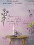 Fondo de pantalla con frase de afirmación. Decoración de dormitorio con frase de autocuidado y meditación. #6545 