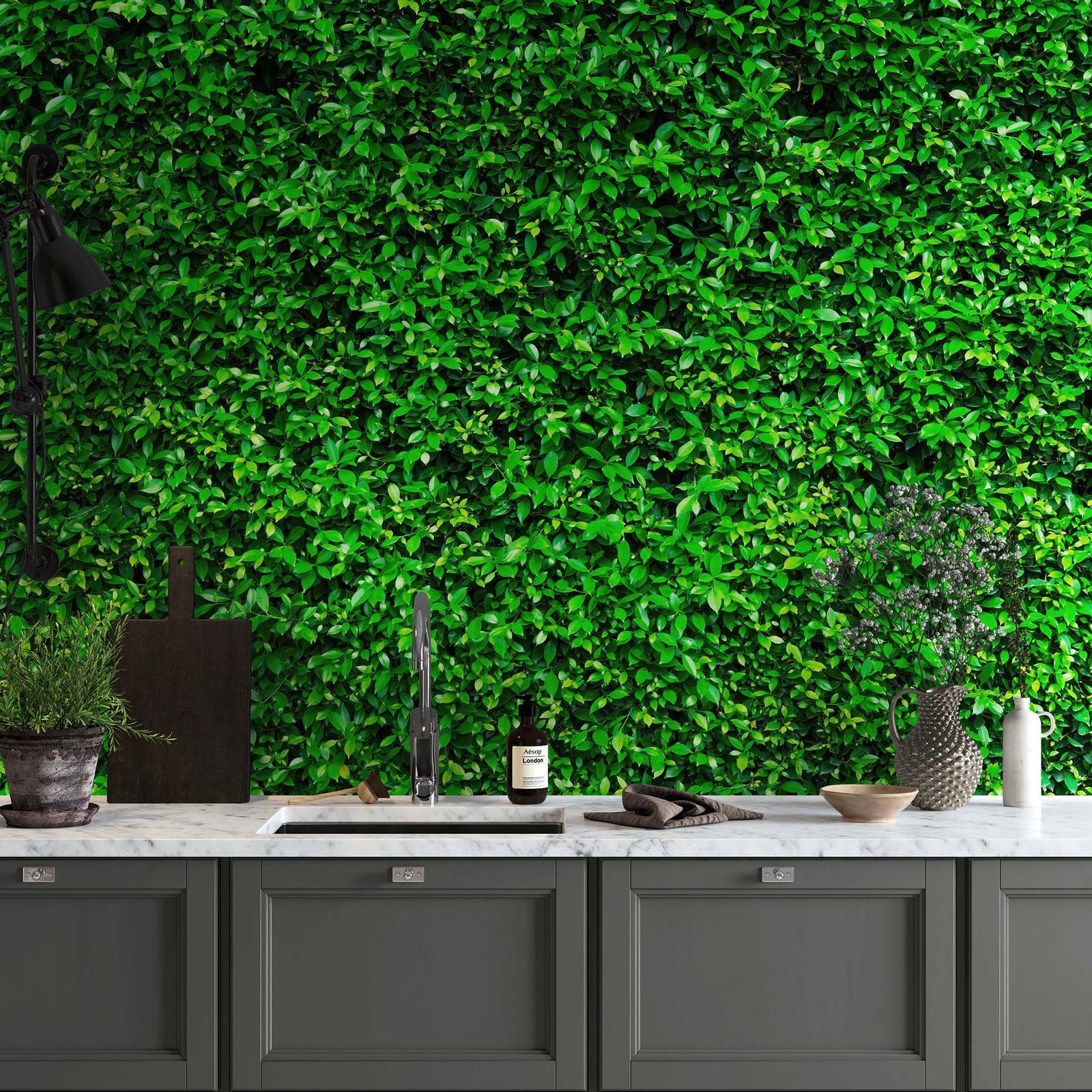 Mural de papel tapiz con fondo de hierba verde. #6551 