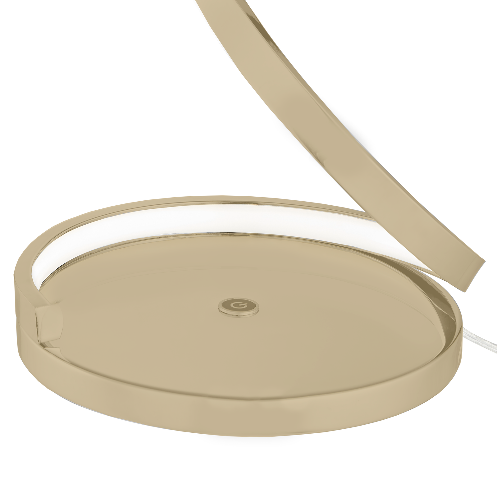 Lámpara de mesa LED moderna con espiral integrada // Dorada