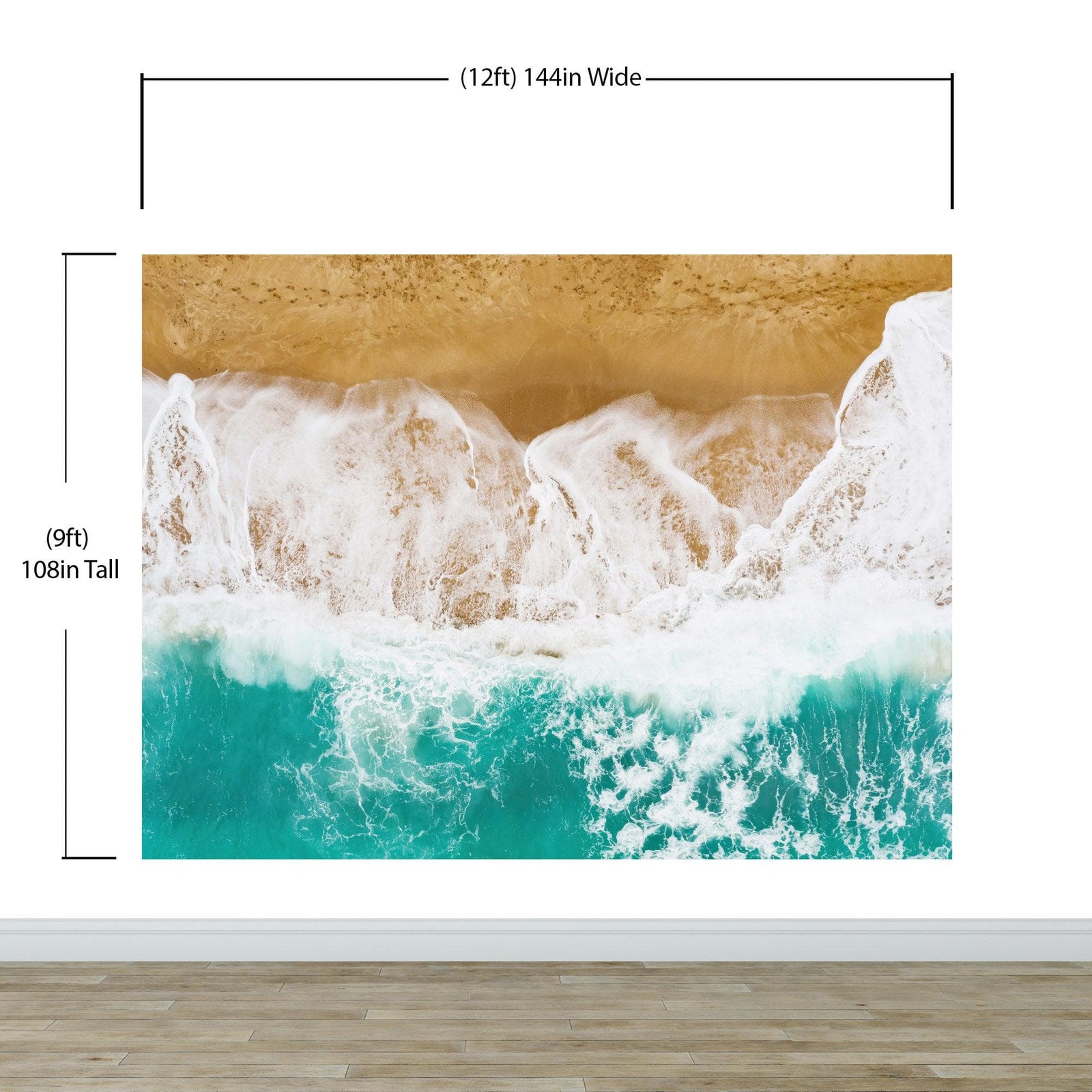 Custom Beach House Wallpaper Peel and Stick Mural. Personalized Text / Quote Family Beach Wall Art. #6592