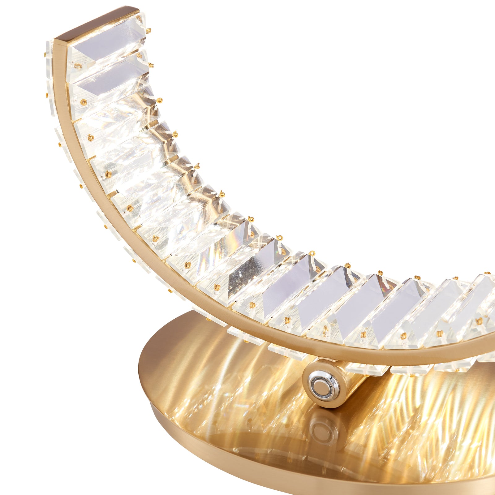 Lámpara de mesa Grace Crystal de 16 W // Táctil y regulable (L Gold) 