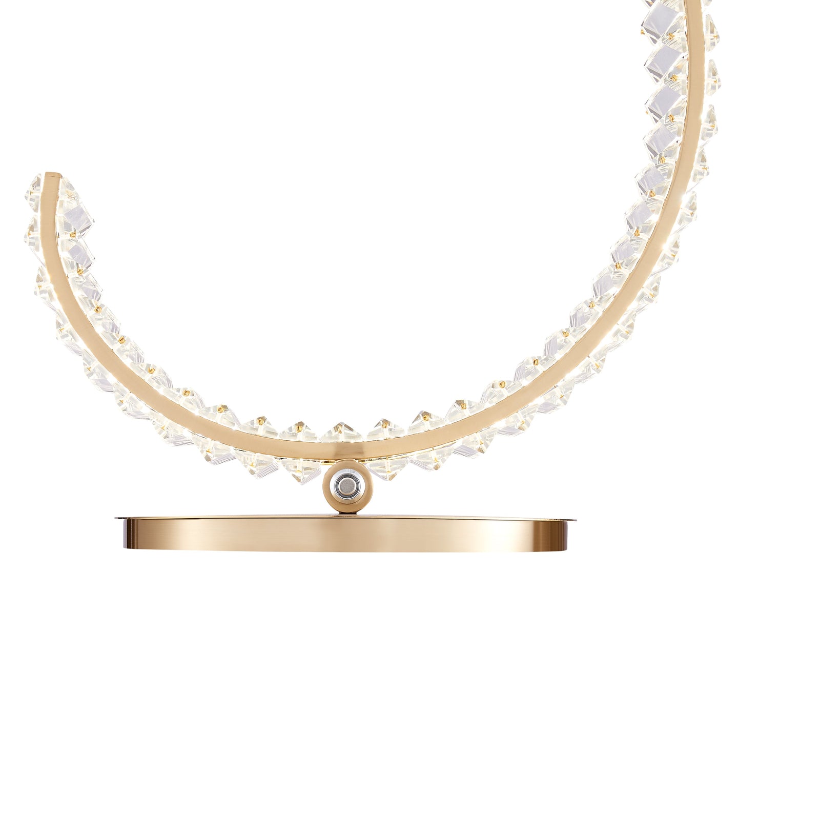 Lámpara de mesa Grace Crystal de 16 W // Táctil y regulable (L Gold) 